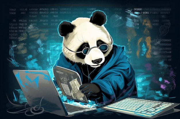 Imaginative Artwork Showcasing a Panda Character Generative AI