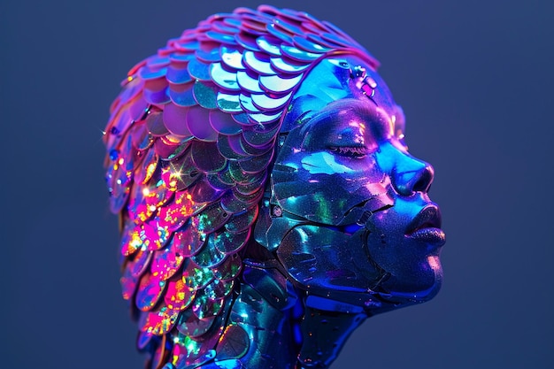 Imagine an image of a cybernetic siren with neonco generative ai