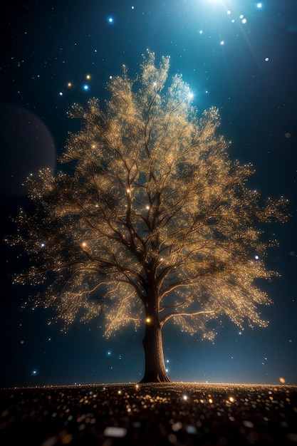 Imagine a magnificent tree its leaves shimmering in the sunlight as if lit from within