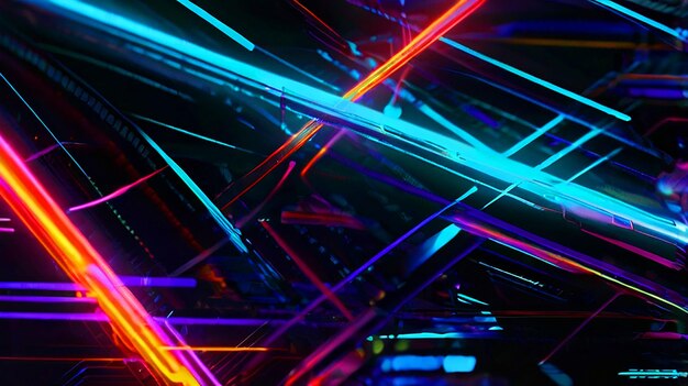 Photo imagine prompt an abstract background with electric pulses neon colors