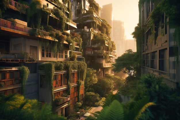 Immerse yourself in a breathtaking metropolis that blends the latest technology with a lush vertical forest