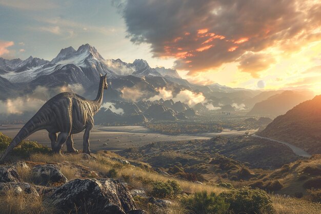 Immerse yourself in the serene landscapes of dinos generative ai