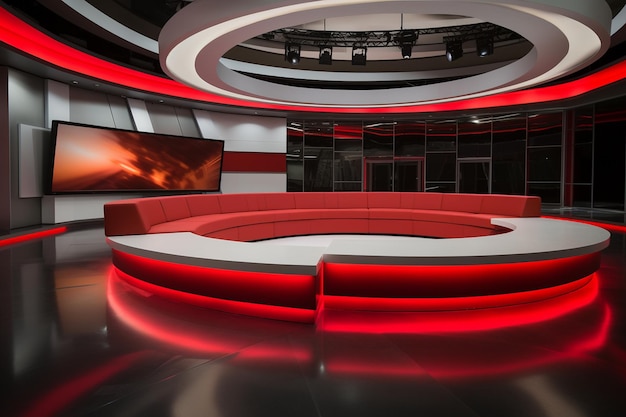 Immersive Experience in a Virtual Newsroom Set