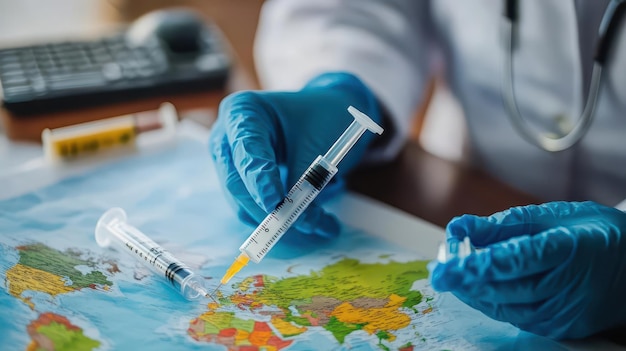 Photo the importance of travel vaccinations for international business travelers