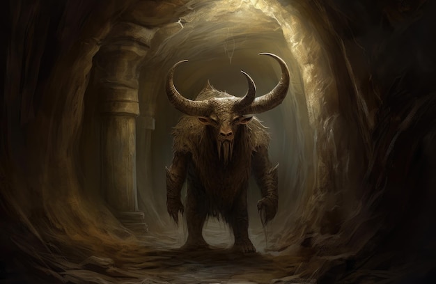 Imposing minotaur in the mystical labyrinth generative IA