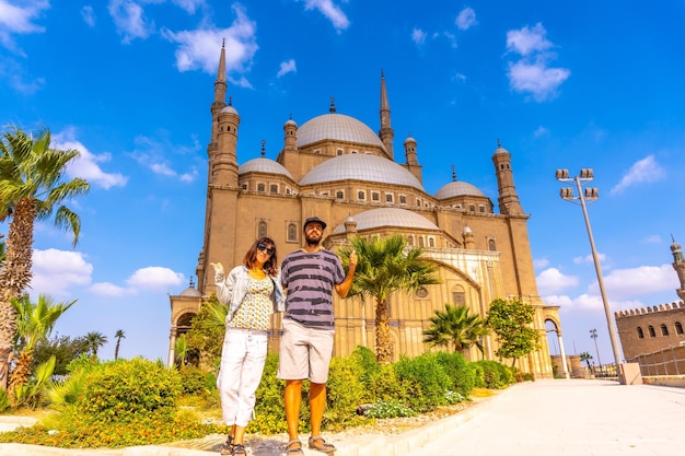 The impressive Alabaster Mosque in the city of Cairo in the Egyptian capital Africa