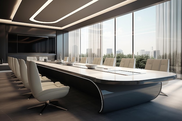 An impressive image of a stateoftheart boardroom designed to promote innovation and collaboration am