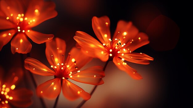 Photo incandescent blossoms