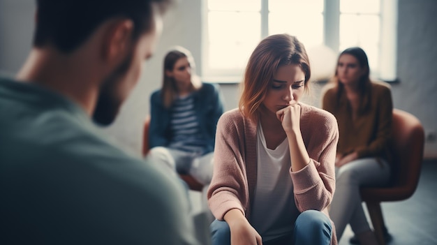 Inclusive and empathetic atmosphere during circle discussion in rehab