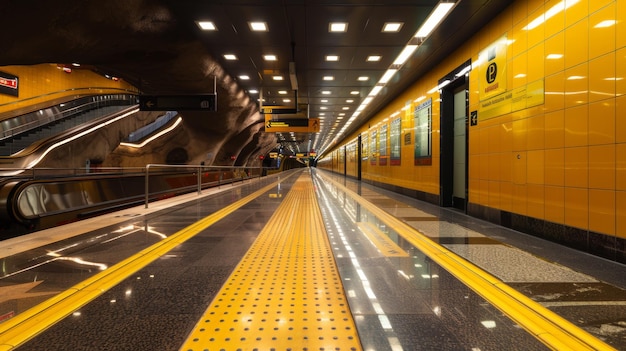 Inclusive Metro Station with Braille Maps and Tactile Guides for Independent Navigation