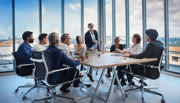 Inclusive Workplace Meeting with Diverse Team