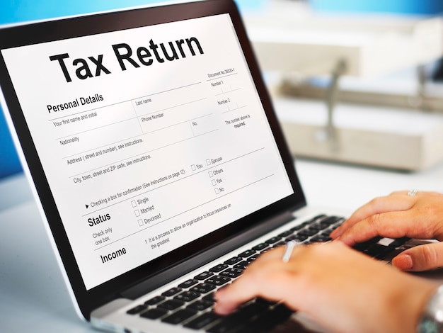 Income Tax Return Deduction Refund Concept