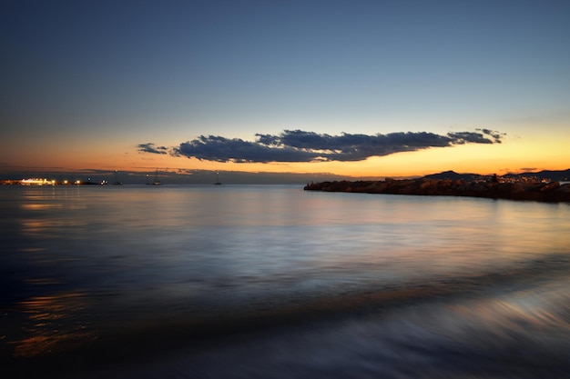 incredible colors and lights for a romantic sunset over the sea in Liguria