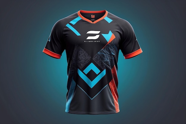 Incredible and geometric T shirt sports abstract jersey suitable for racing soccer and e sports