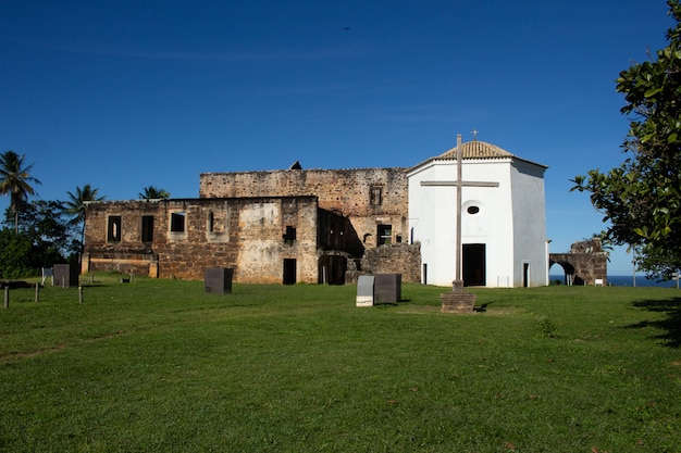 incredible view  of  the landscape and  ruins  of the Garcia DAvila Castle in Bahia