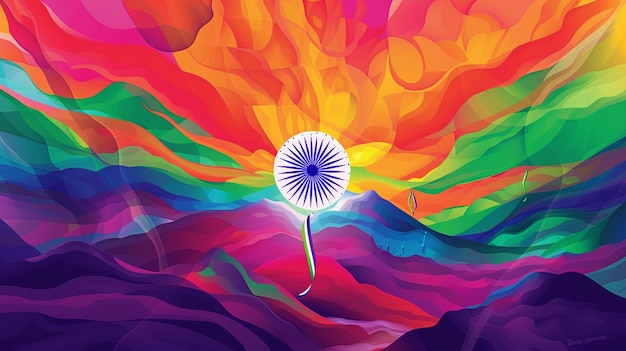 Independence Day of India illustration of ai Generative AI