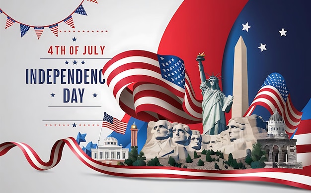 Independence Day Invitation Banner Design illustration