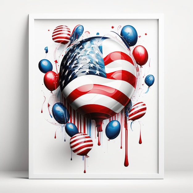 Independence day of USA Fourth of July 4th of July holiday banner celebration poster template