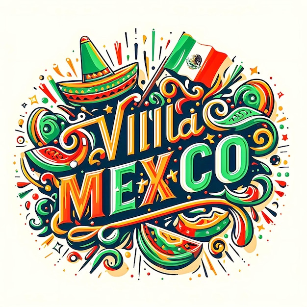 Photo independencia de mxico lettering viva mexico party text party celebration