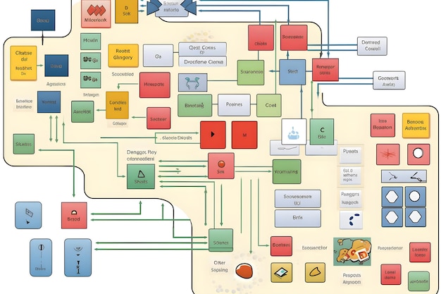 Photo indepth overview of software system flowchart diagram in computer science