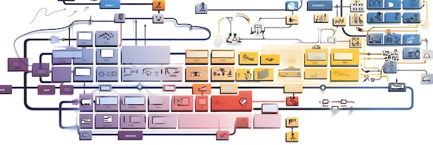 Photo indepth overview of software system flowchart diagram in computer science