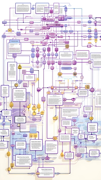 Photo indepth overview of software system flowchart diagram in computer science