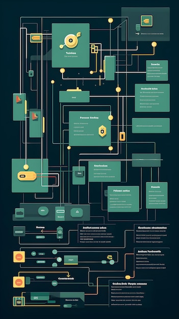 Photo indepth overview of software system flowchart diagram in computer science