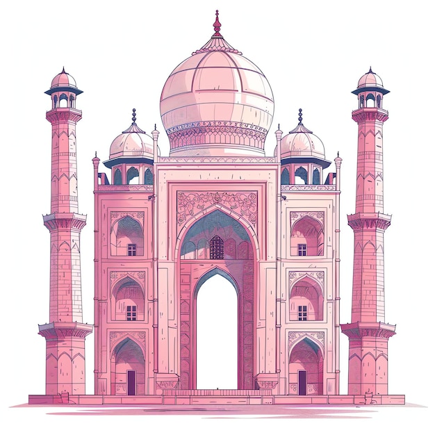 india arch indian illustration