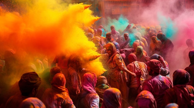 India Experience the vibrant colors of Holi the Festival of Colors by taking part in a community