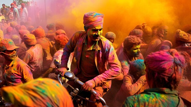 India Experience the vibrant colors of Holi the Festival of Colors by taking part in a community