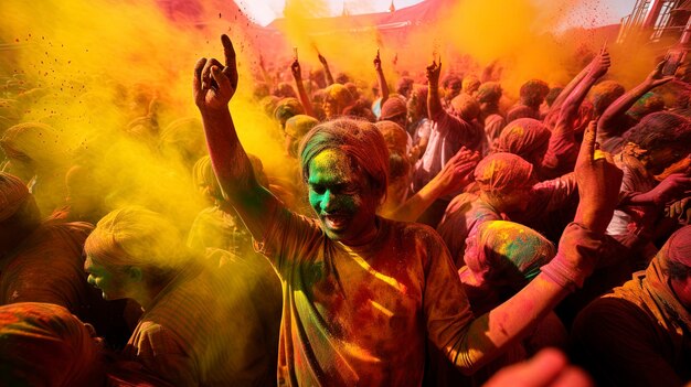 India Experience the vibrant colors of Holi the Festival of Colors by taking part in a community