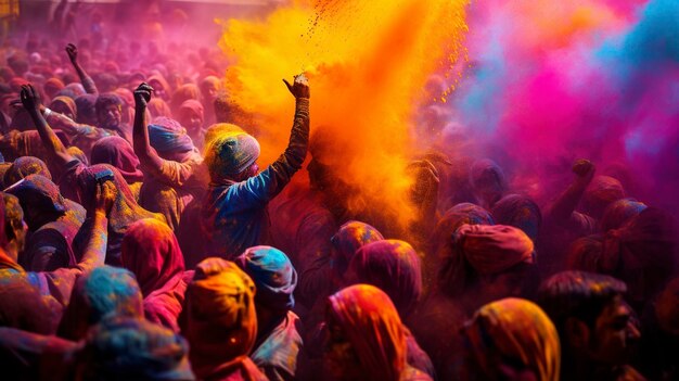 India Experience the vibrant colors of Holi the Festival of Colors by taking part in a community