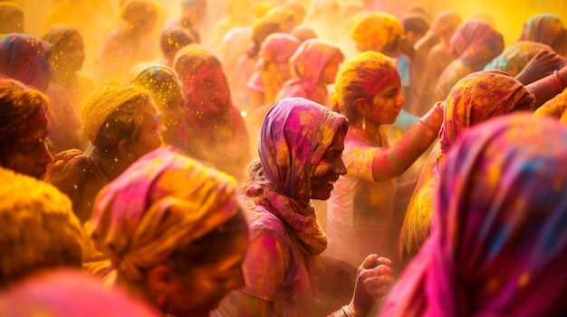 India Experience the vibrant colors of Holi the Festival of Colors by taking part in a community