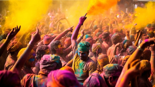 India Experience the vibrant colors of Holi the Festival of Colors by taking part in a community