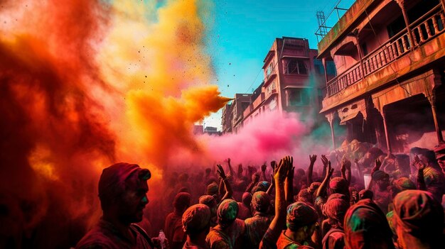 India Experience the vibrant colors of Holi the Festival of Colors by taking part in a community