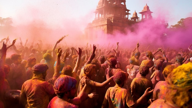 India Experience the vibrant colors of Holi the Festival of Colors by taking part in a community