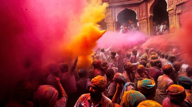 India Experience the vibrant colors of Holi the Festival of Colors by taking part in a community