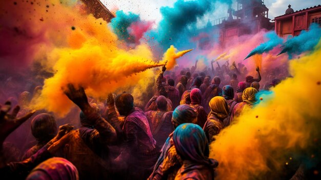 India Experience the vibrant colors of Holi the Festival of Colors by taking part in a community