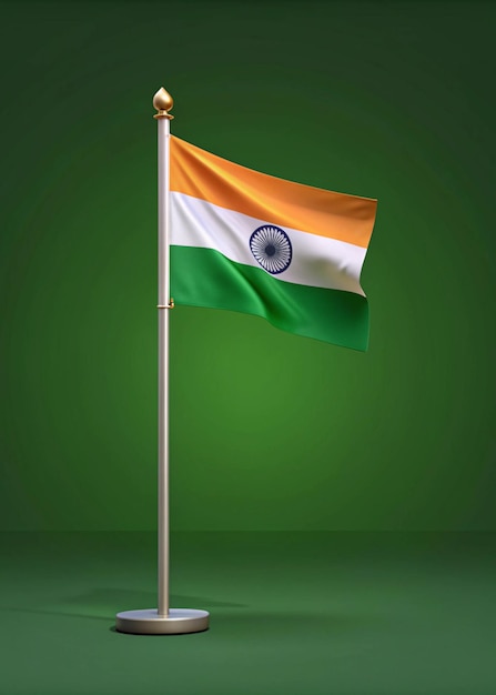 India flag isolated on gradient background