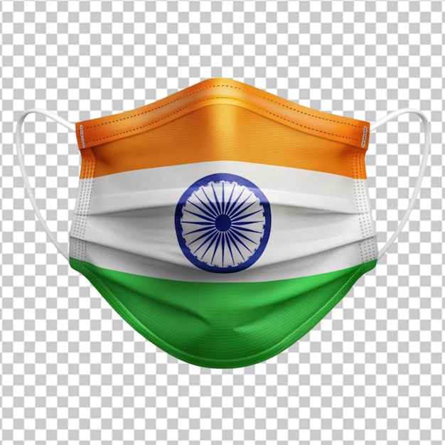 India flag Mask on transperent background