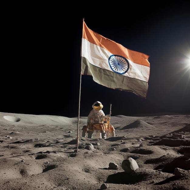 India flag planted on the moon