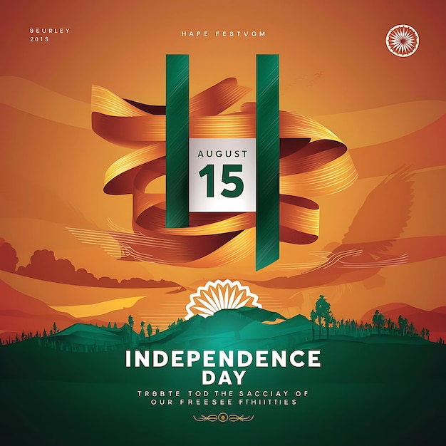 India independence day psd background design