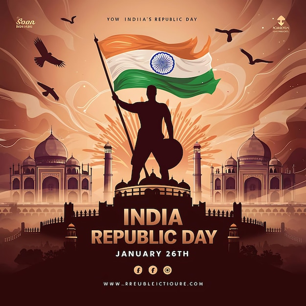 India independence day psd background design