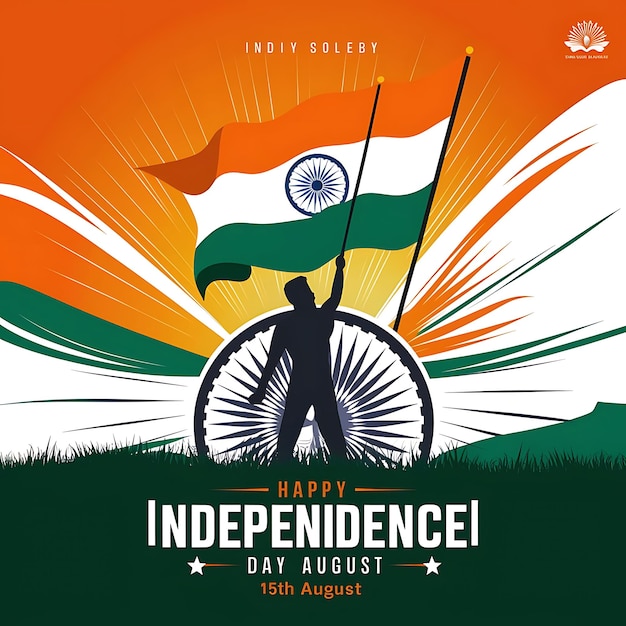 India independence day psd background design