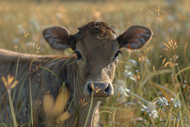 Photo india indian cow calf