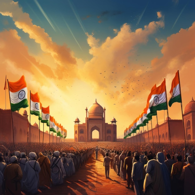 india republic day background wallpaper AI generated image