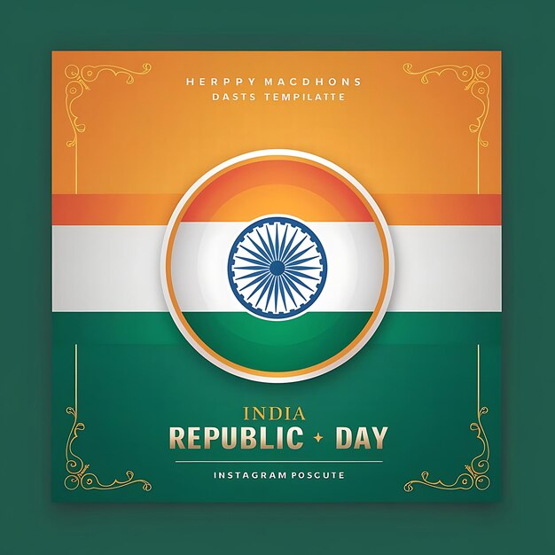 India republic day instagram post banner template ai generated design