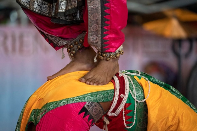 India traditional dance foot detail