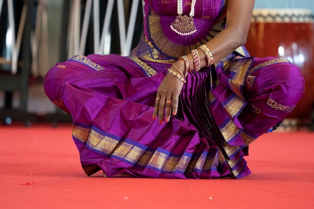 India traditional dance foot detail