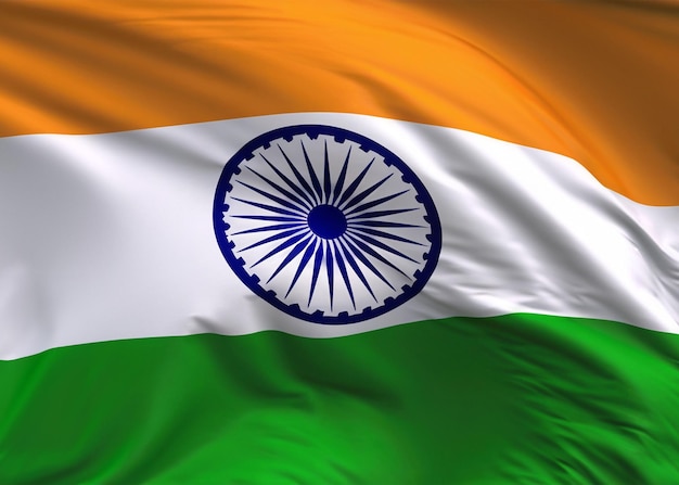 India Waving flag Realistic Photo